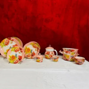 Floral Rose Dinner Set – Elegant Dinnerware for Dining & Gifting