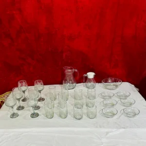 Classic Transparent Glassware Set – Stylish Glasses, Jugs & Bowls