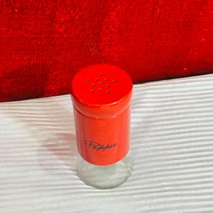 Salt Shaker Jar with Red Lid