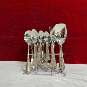 Premium Stainless Steel Cutlery Set with Stand | Elegant Dining Essentials